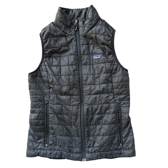 Patagonia Jackets & Blazers - Patagonia Nano Puff Vest Womens Small Black Quilted PrimaLoft Full Zip 84246